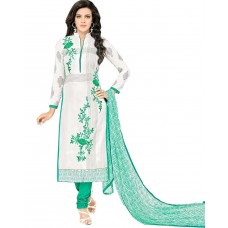 Krishna Present All New Formal Wear Embroidered White Color Dress Meterial.(COTTON DRESS) ANGROOP DAIRYMILK VOL_10